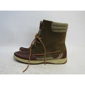 Sperry Top Sider Womens Sz 8 M Brown Leather Lace Up Ankle Fashion Boots Bootie
